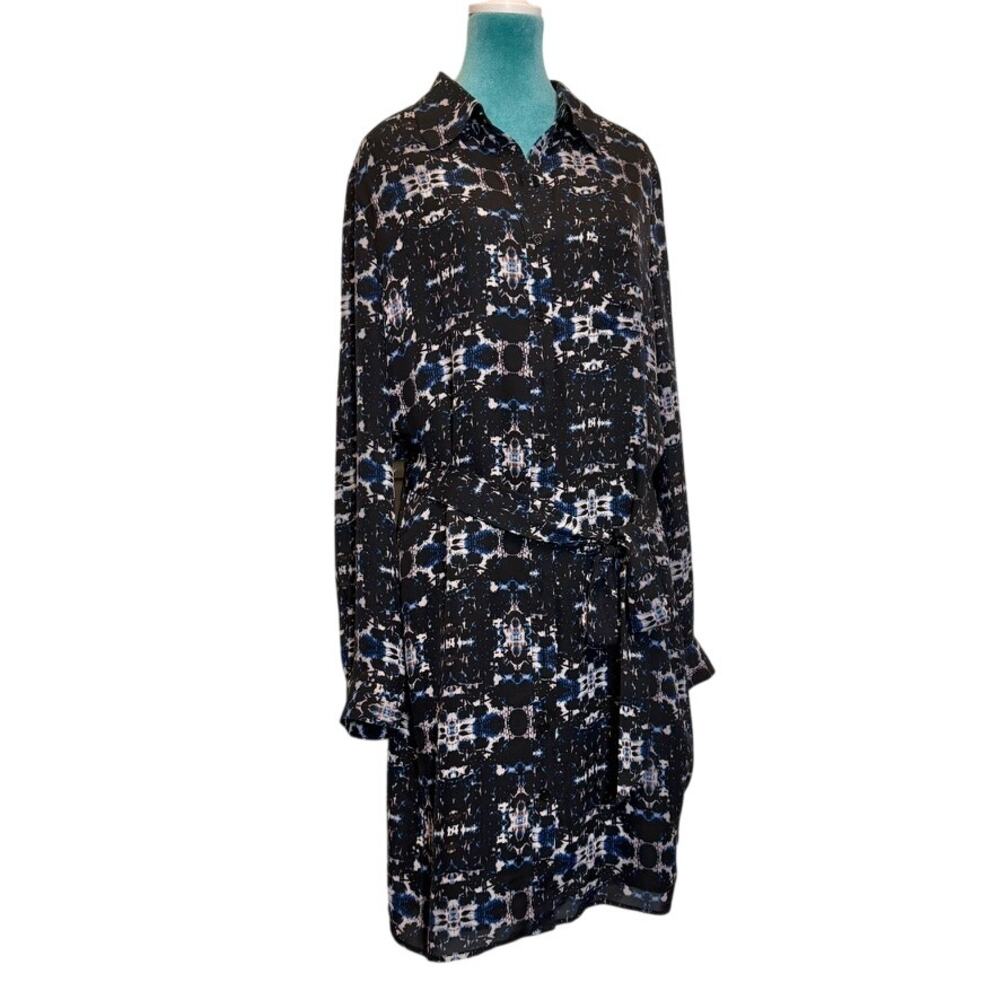 Johnston & Murphy 100% Silk Shirt Dress, XL